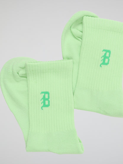 BHYPE SOCIETY - VARSITY PASTEL GREEN SOCKS