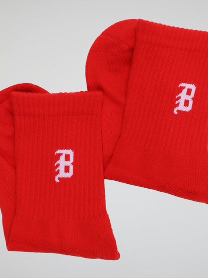 BHYPE SOCIETY - VARSITY RED SOCKS