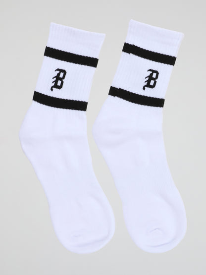 BHYPE SOCIETY - VARSITY SPORT WHITE SOCKS