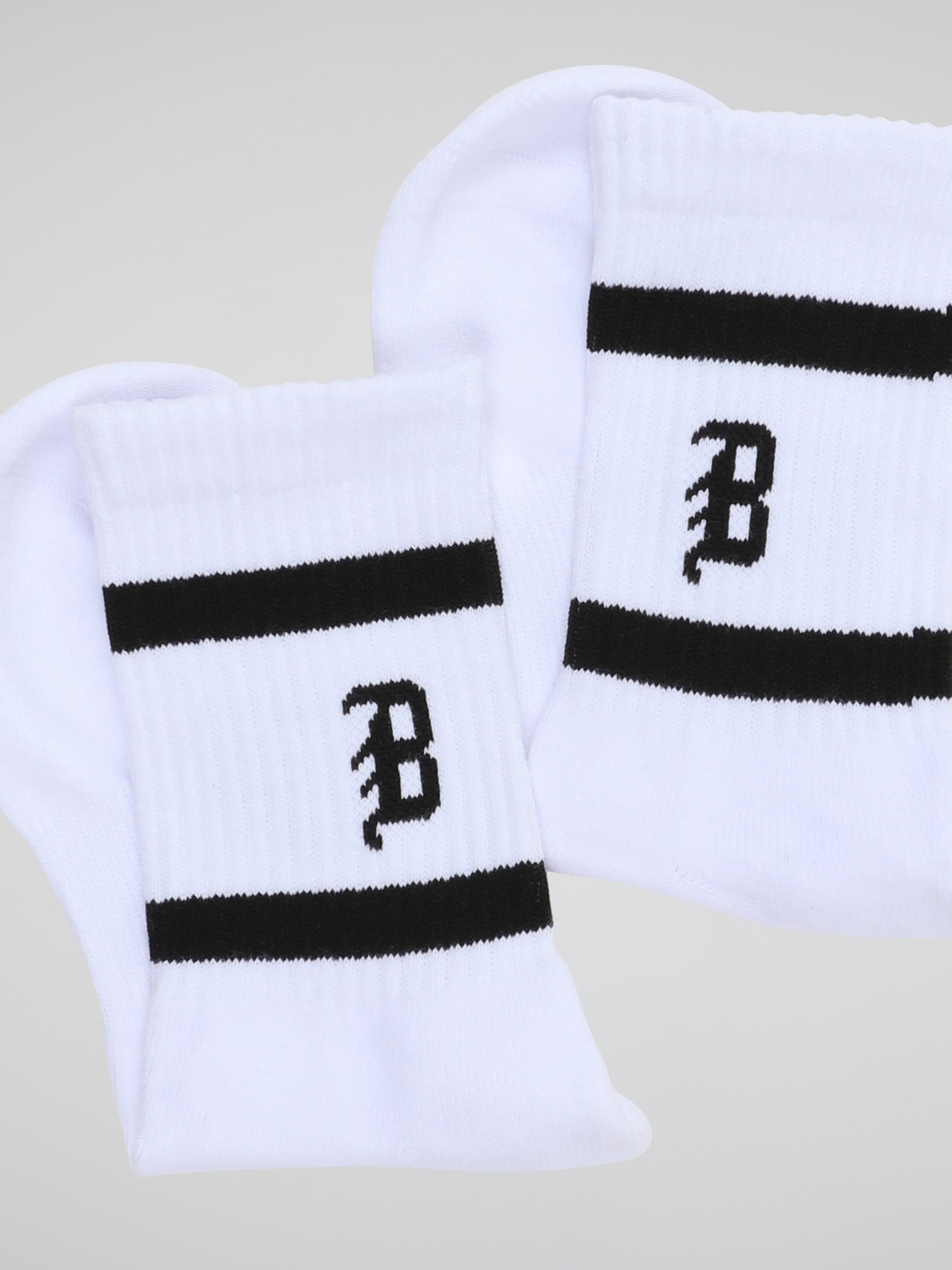 BHYPE SOCIETY - VARSITY SPORT WHITE SOCKS