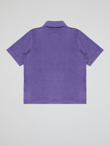 BHYPE SOCIETY PURPLE SOFT TOWELLING ZIPPED JACKET