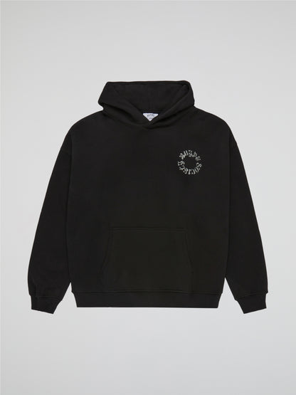 BHYPE SOCIETY CIRCLE LOGO BLACK HOODIE