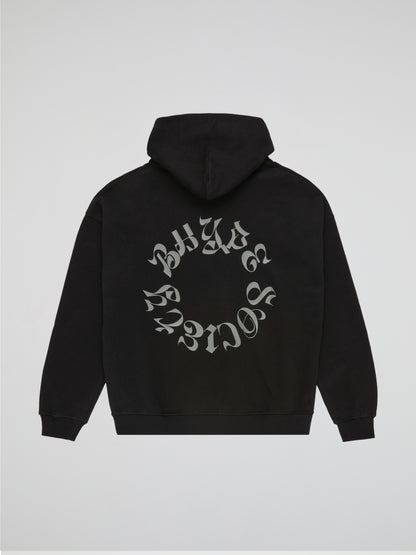 BHYPE SOCIETY CIRCLE LOGO BLACK HOODIE