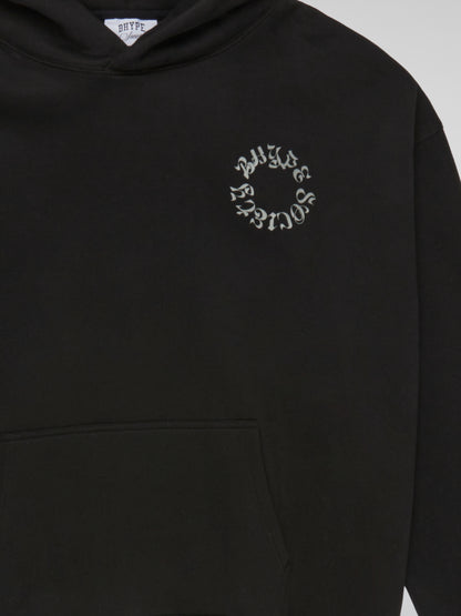 BHYPE SOCIETY CIRCLE LOGO BLACK HOODIE