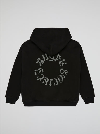 BHYPE SOCIETY CIRCLE LOGO BLACK HOODIE - KIDS