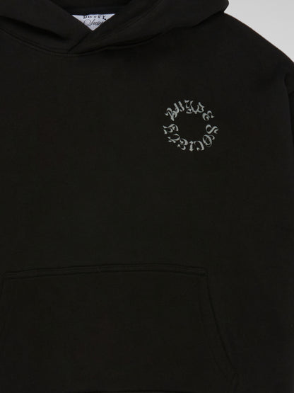 BHYPE SOCIETY CIRCLE LOGO BLACK HOODIE - KIDS