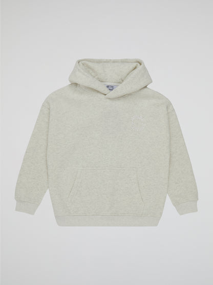 BHYPE SOCIETY CIRCLE LOGO LIGHT GREY HOODIE - KIDS