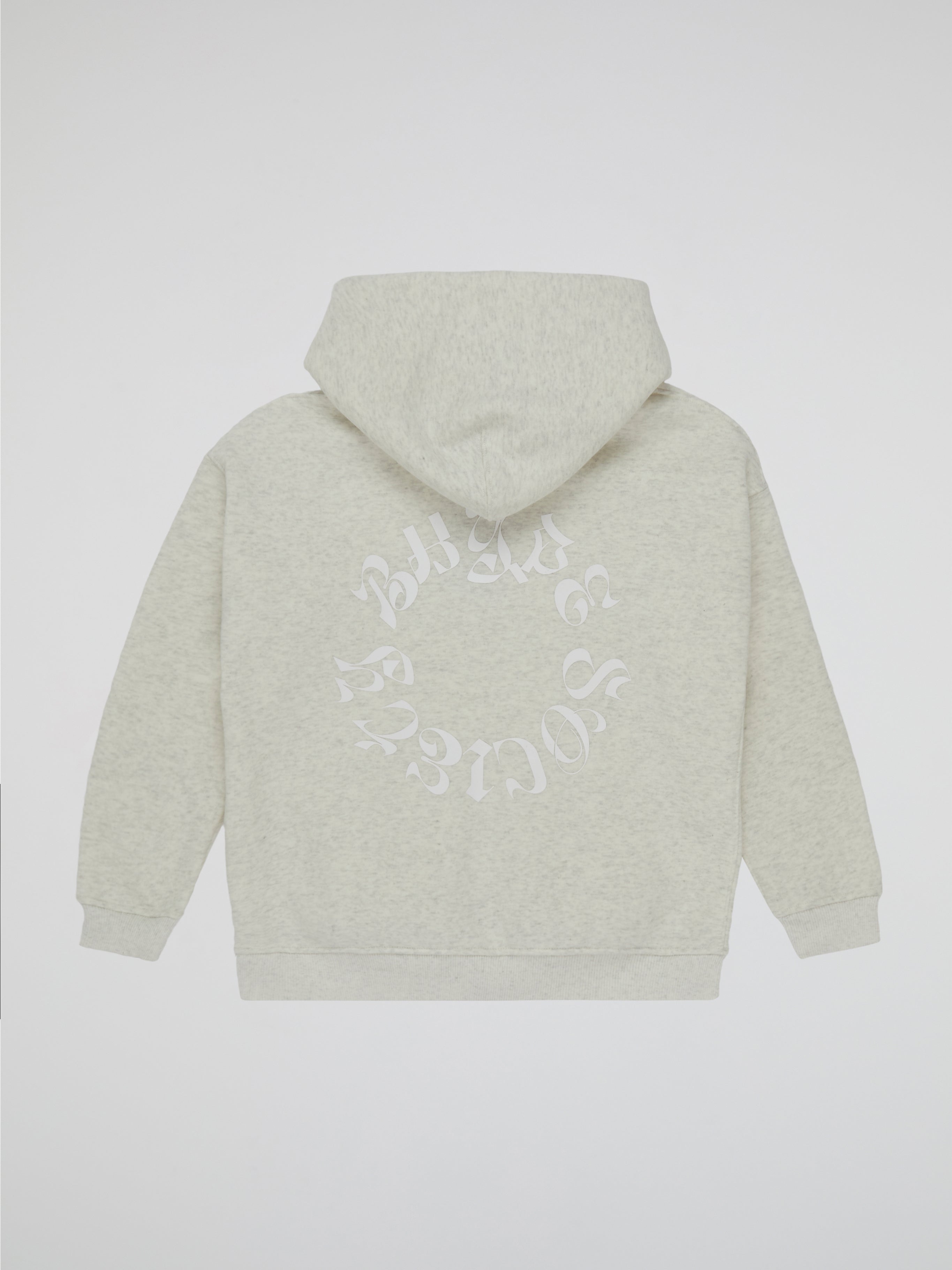 BHYPE SOCIETY CIRCLE LOGO LIGHT GREY HOODIE - KIDS