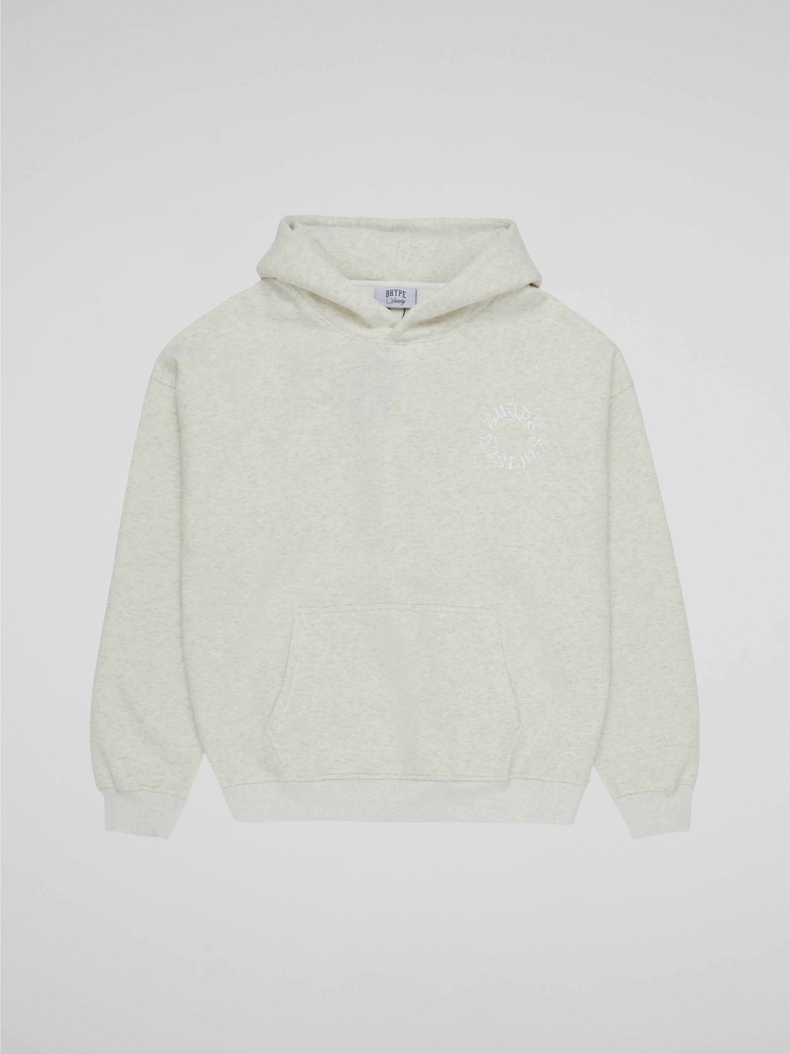 BHYPE SOCIETY CIRCLE LOGO LIGHT GREY HOODIE