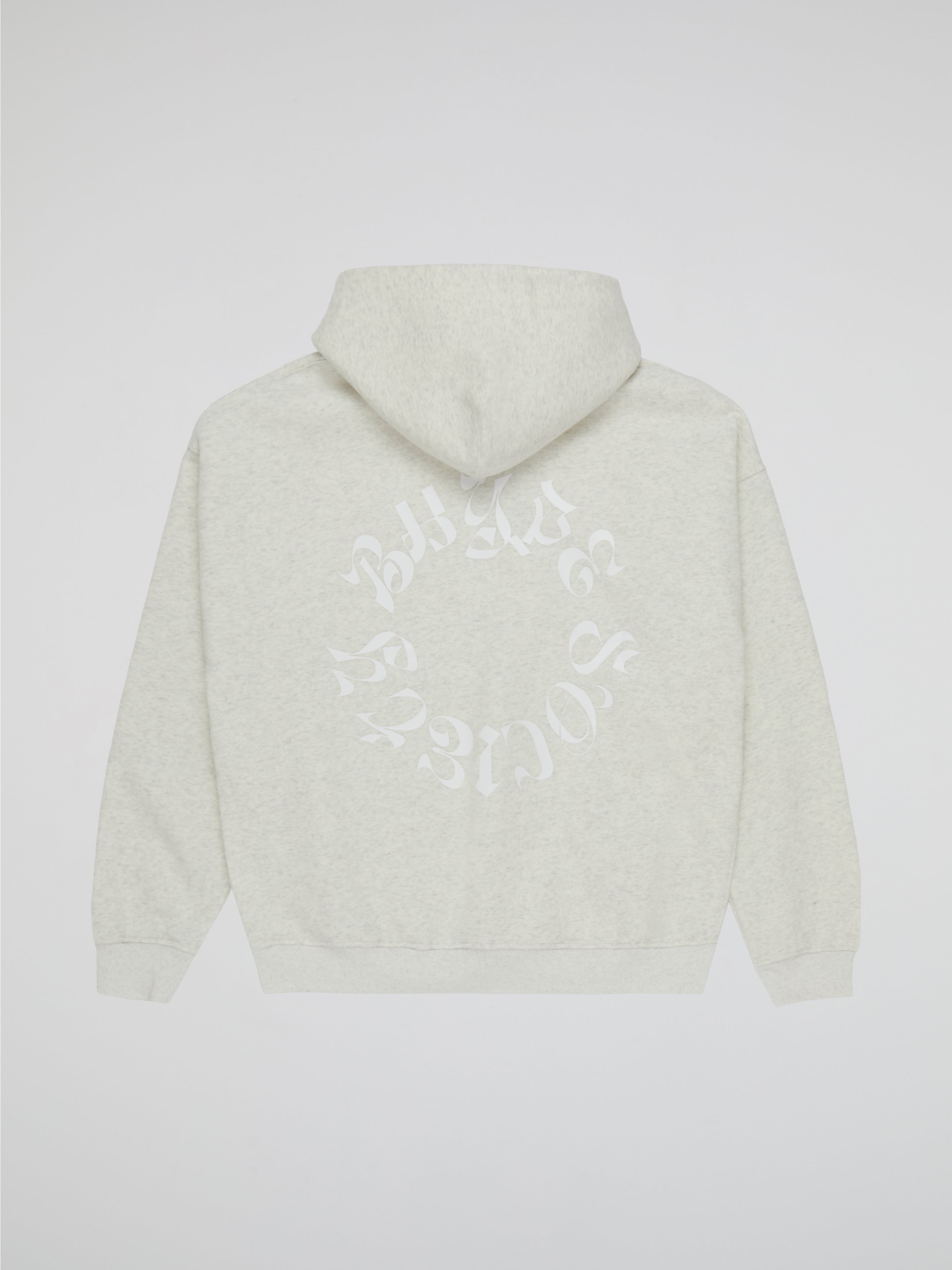 BHYPE SOCIETY CIRCLE LOGO LIGHT GREY HOODIE