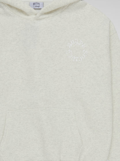 BHYPE SOCIETY CIRCLE LOGO LIGHT GREY HOODIE