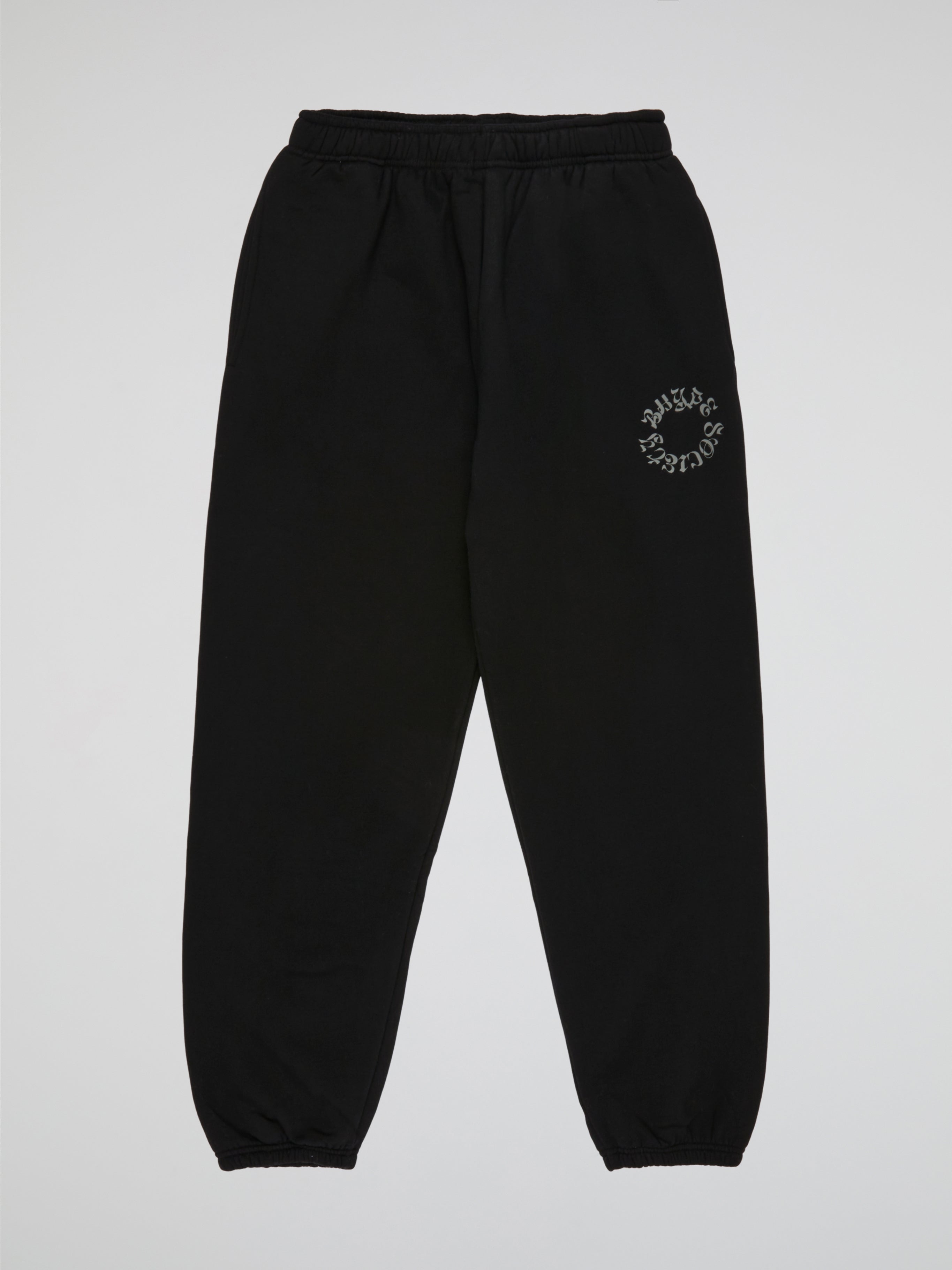 BHYPE SOCIETY CIRCLE LOGO HOODED BLACK PANTS