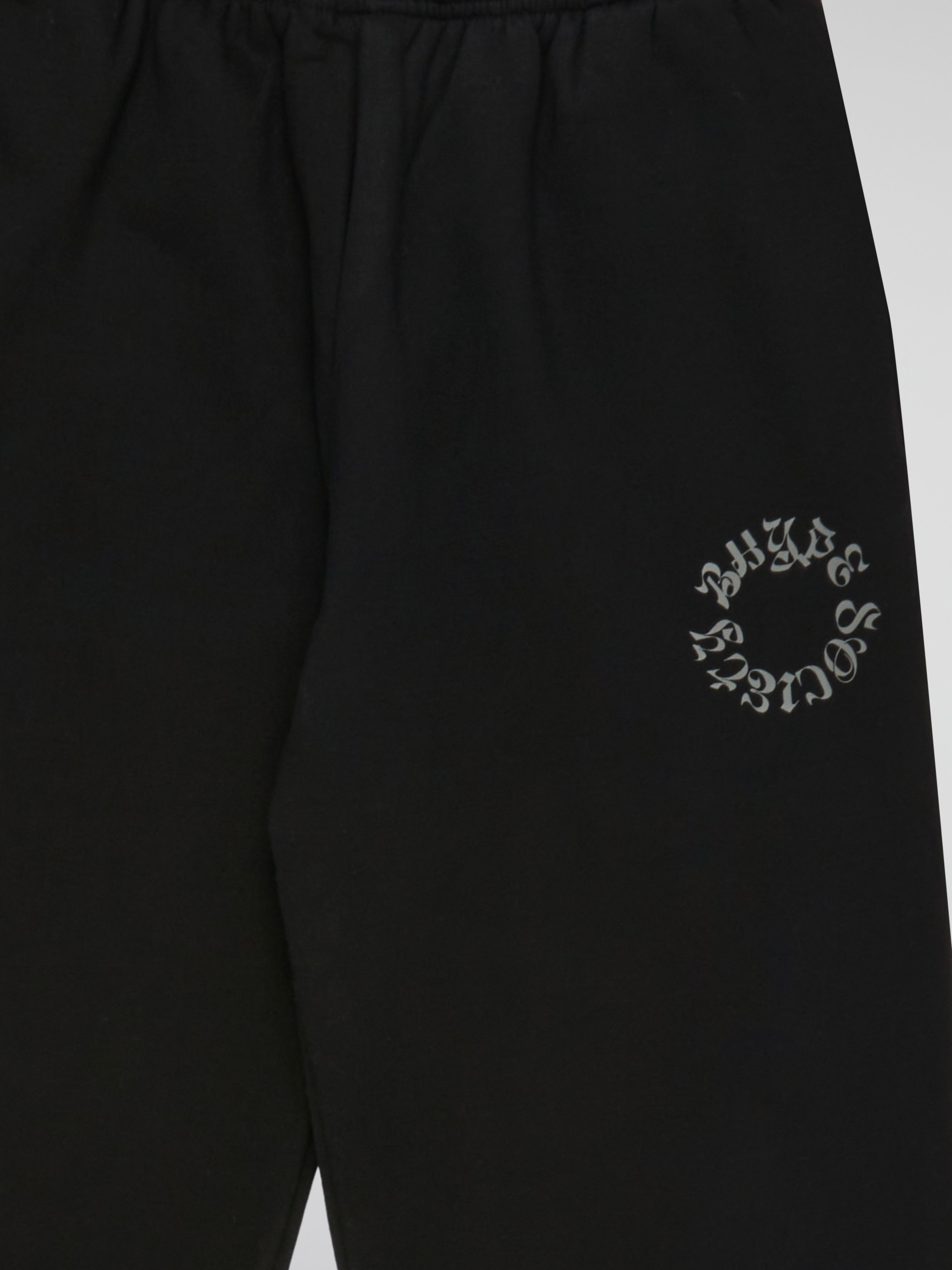 BHYPE SOCIETY CIRCLE LOGO HOODED BLACK PANTS