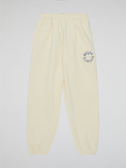 BHYPE SOCIETY CIRCLE LOGO HOODED CREAM PANTS