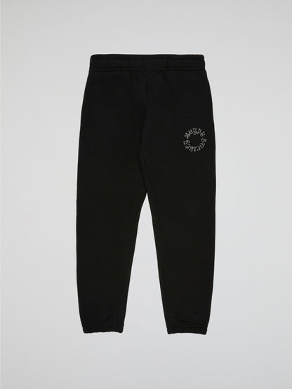 BHYPE SOCIETY CIRCLE LOGO HOODED BLACK PANTS - KIDS