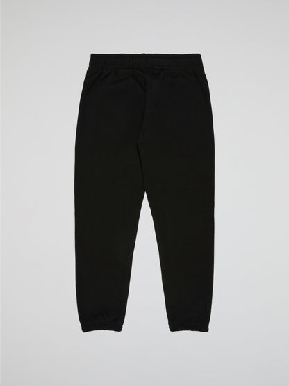 BHYPE SOCIETY CIRCLE LOGO HOODED BLACK PANTS - KIDS