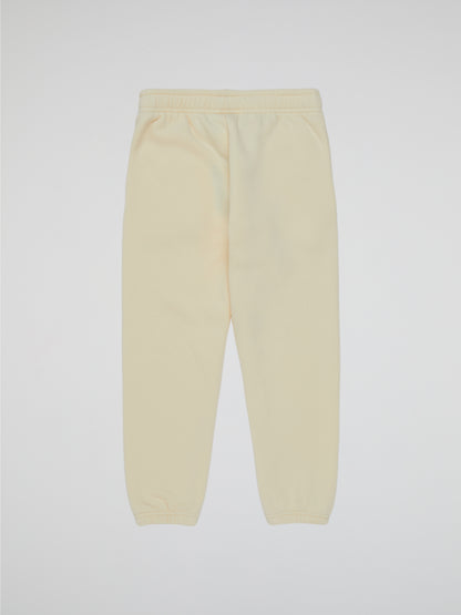 BHYPE SOCIETY CIRCLE LOGO HOODED LIGHT CREAM PANTS - KIDS