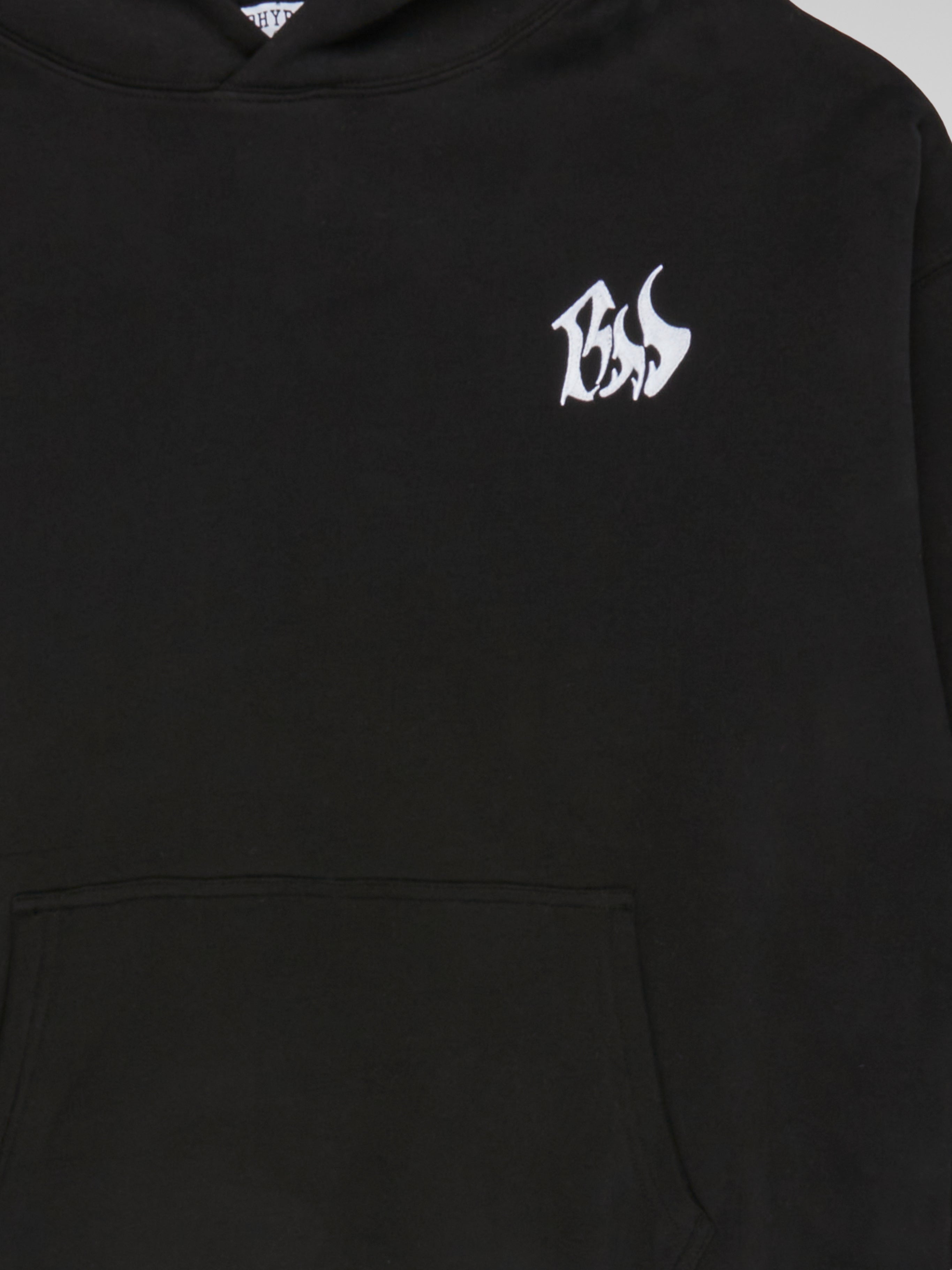 BHYPE SOCIETY BLACK HOODIE - BHS LOGO