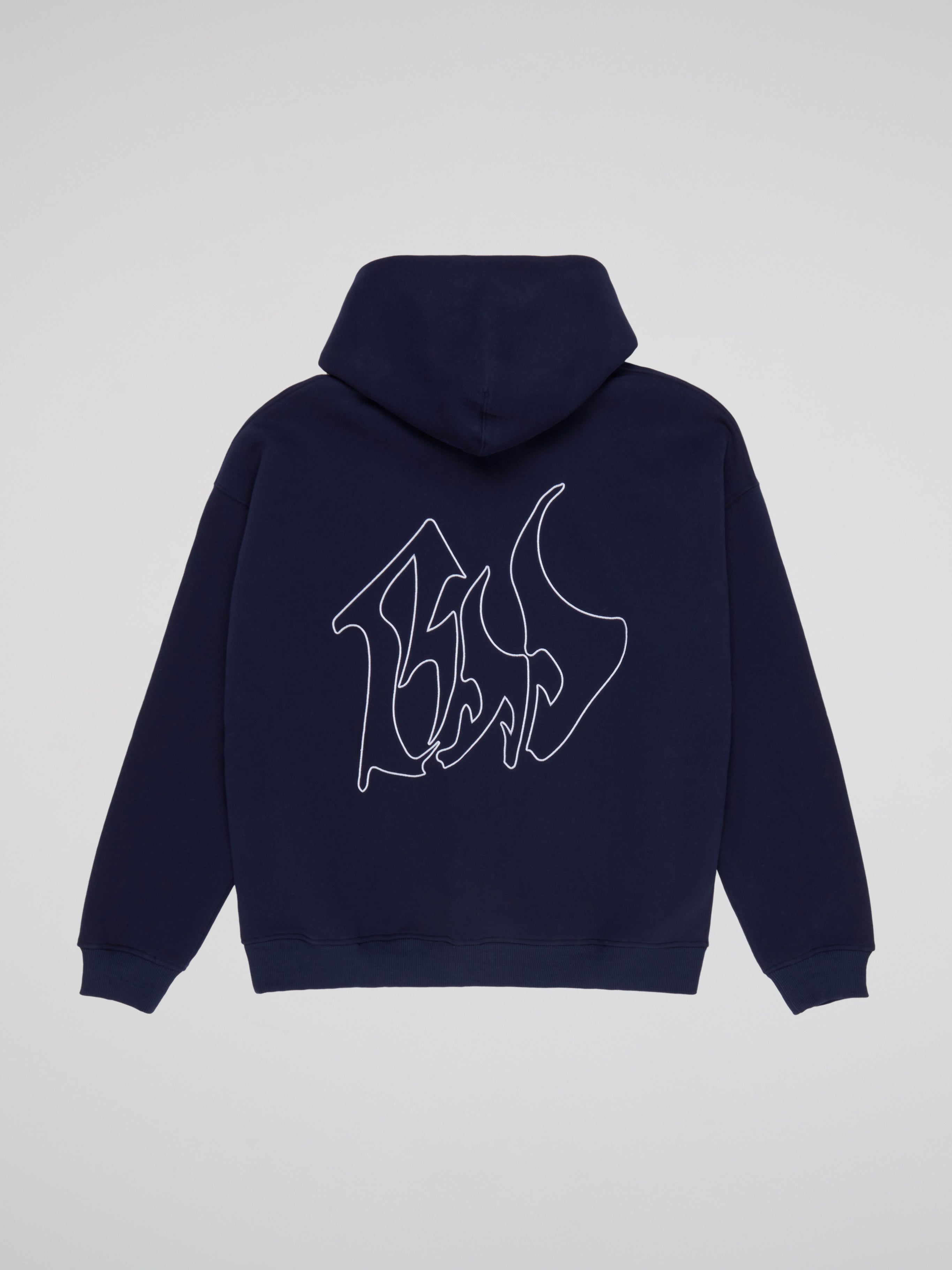 BHYPE SOCIETY NAVY BLUE HOODIE - BHS LOGO