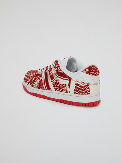 BHYPE SOCIETY EXCLUSIVE SNEAKERS - FULL RED KEFFIYEH