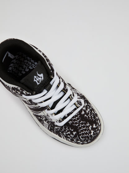 BHYPE SOCIETY EXCLUSIVE SNEAKERS - FULL BLACK KEFFIYEH (KIDS)