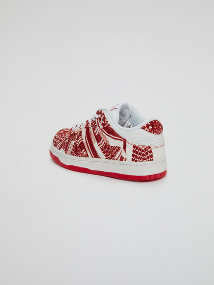 BHYPE SOCIETY EXCLUSIVE SNEAKERS - FULL RED KEFFIYEH (KIDS)