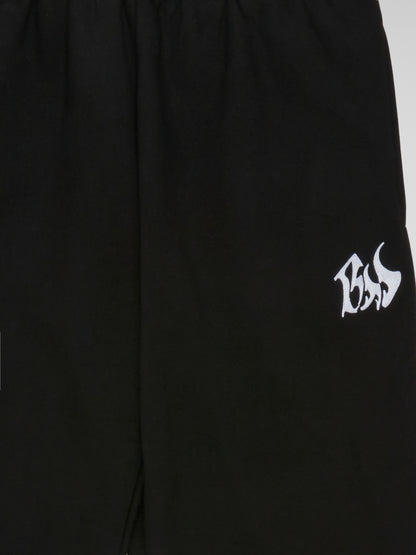 BHYPE SOCIETY HOODED NAVY BLACK PANTS - BHS LOGO