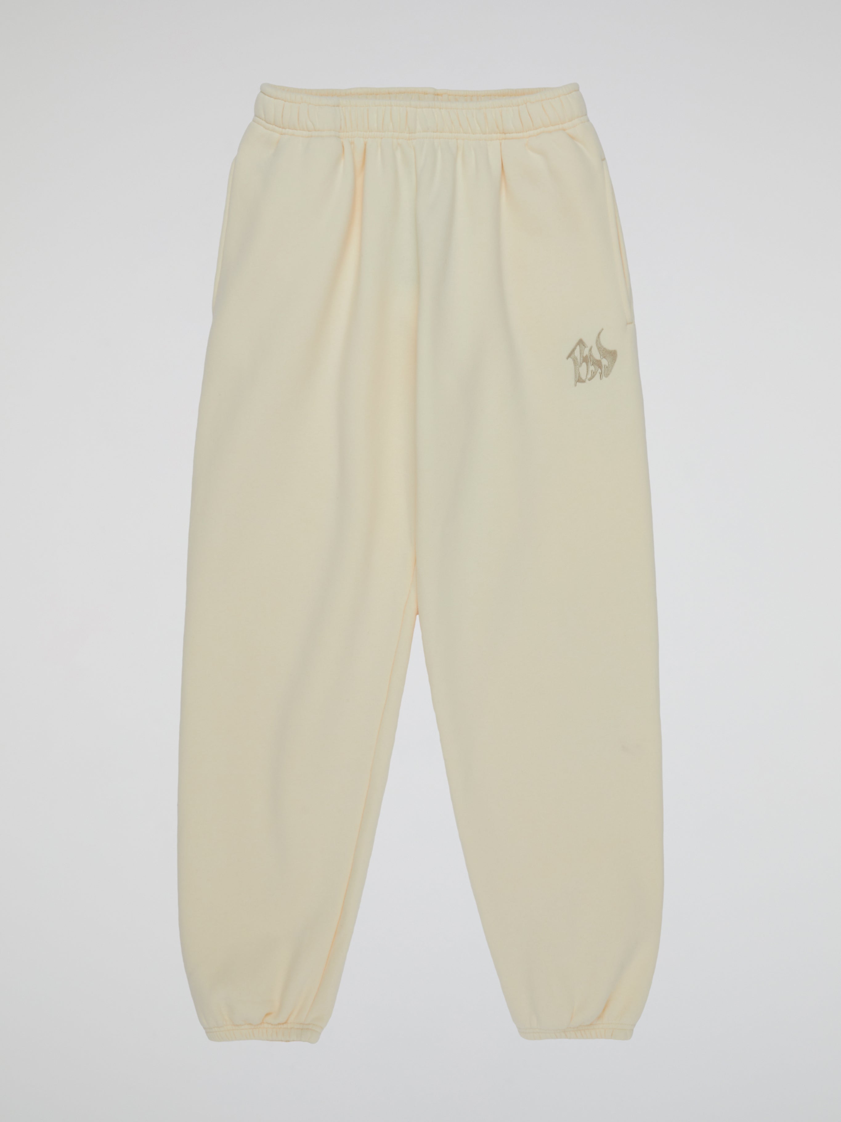 BHYPE SOCIETY HOODED CREAM PANTS - BHS LOGO