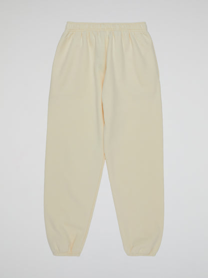 BHYPE SOCIETY HOODED CREAM PANTS - BHS LOGO