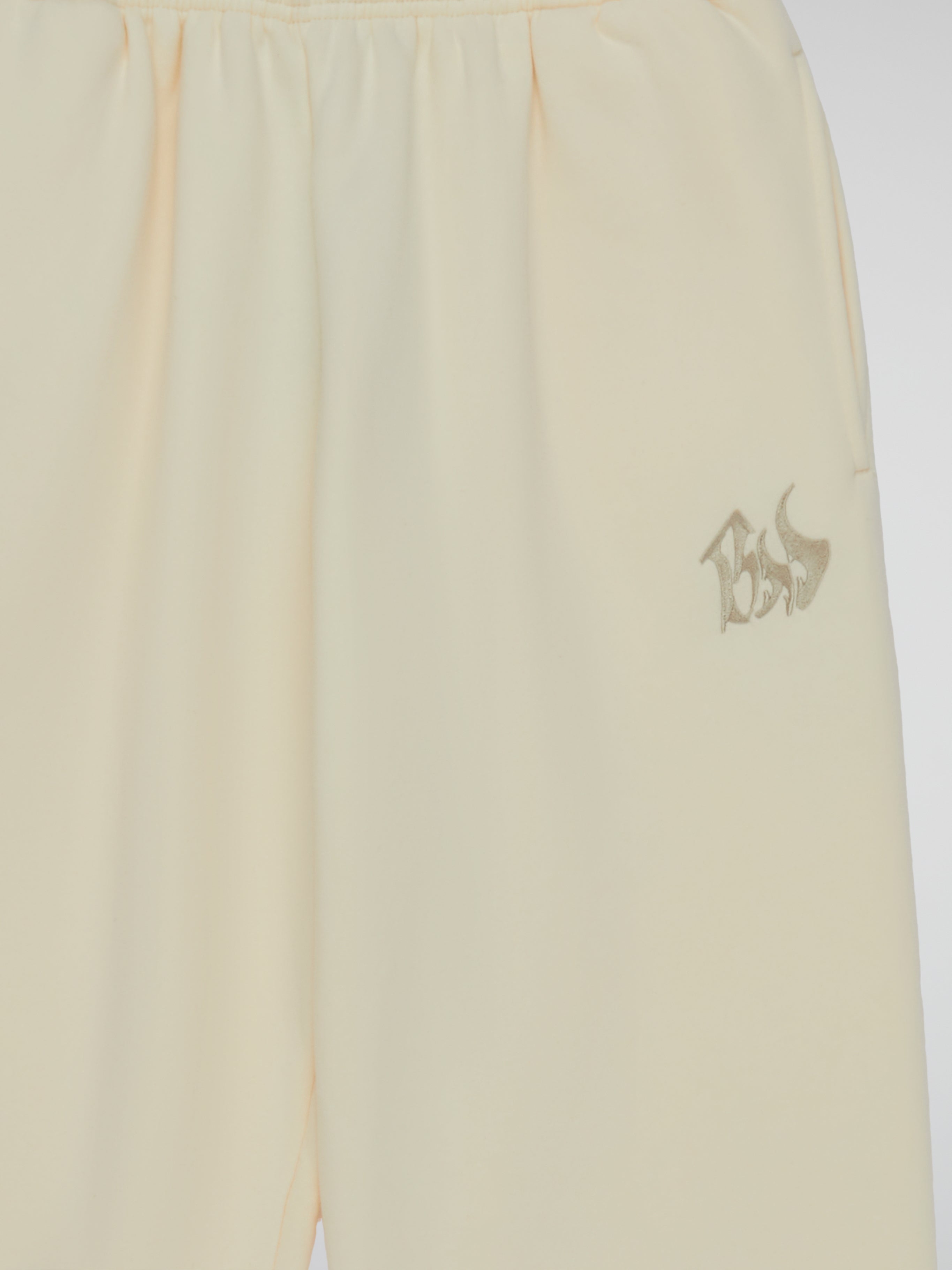 BHYPE SOCIETY HOODED CREAM PANTS - BHS LOGO