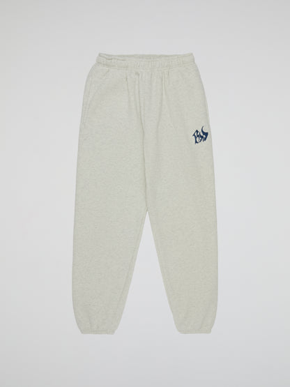 BHYPE SOCIETY HOODED LIGHT GREY PANTS - BHS LOGO