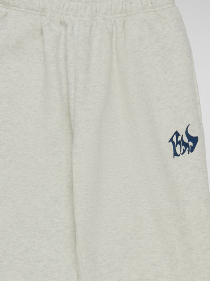 BHYPE SOCIETY HOODED LIGHT GREY PANTS - BHS LOGO