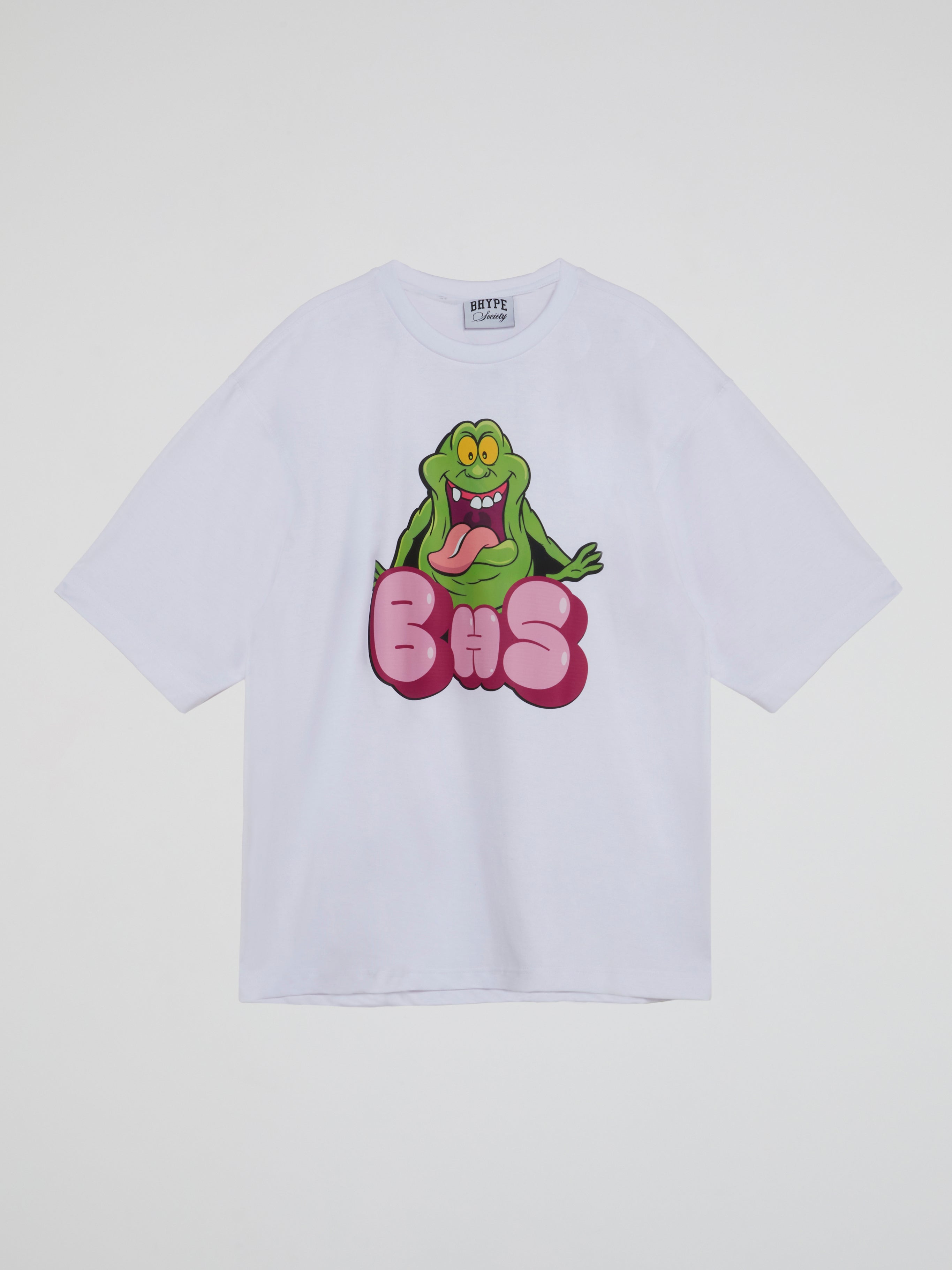 BHYPE SOCIETY GREEN GHOST WHITE TSHIRT