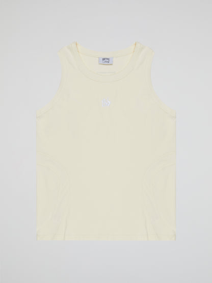 BHYPE SOCIETY CREAM TANK TOP - BHS WHITE LOGO