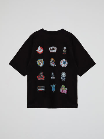 BHYPE HORROR CHARACTERS BLACK TSHIRT