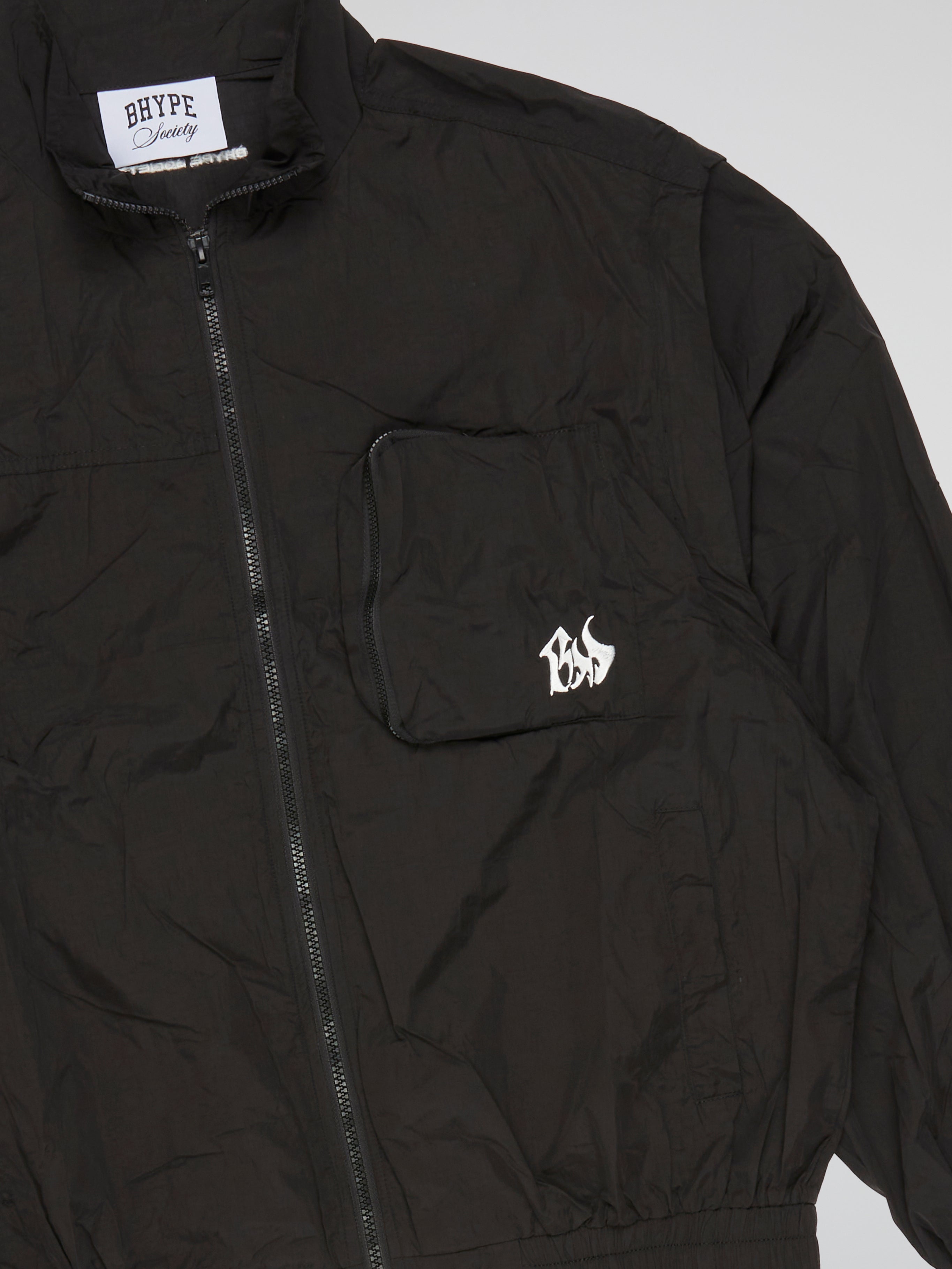 BHYPE LITE SUMMER CONVERTIBLE BLACK TRACK JACKET