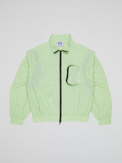 BHYPE LITE SUMMER CONVERTIBLE LIGHT GREEN TRACK JACKET