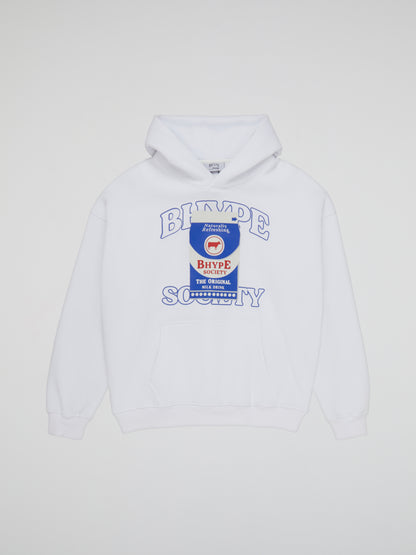 BHYPE SOCIETY WHITE MILK CARTON HOODIE