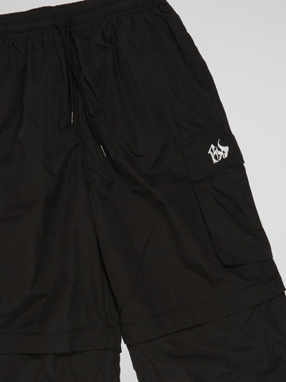 BHYPE LITE SUMMER CONVERTIBLE BLACK TRACK PANTS