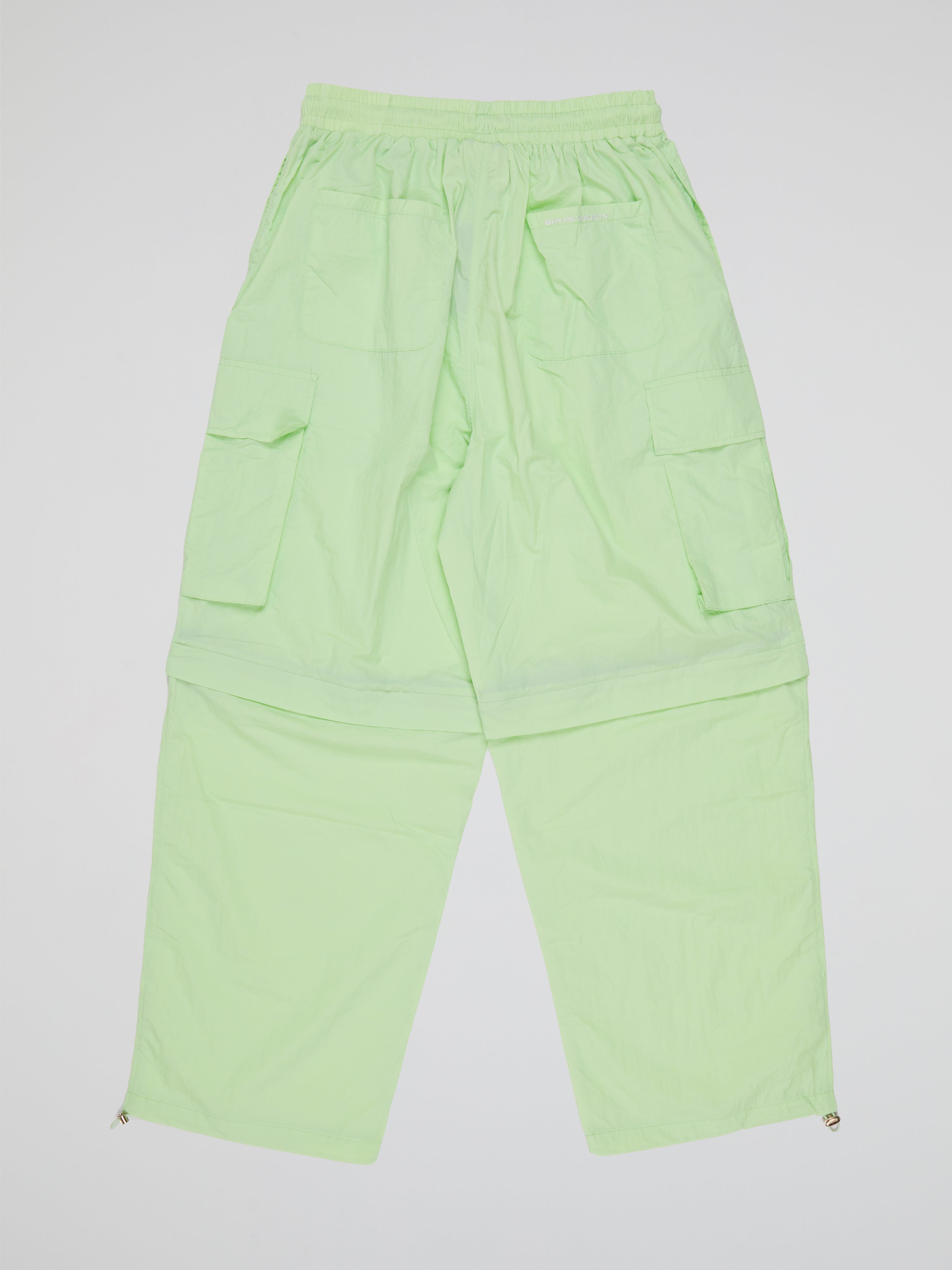 BHYPE LITE SUMMER CONVERTIBLE LIGHT GREEN TRACK PANTS