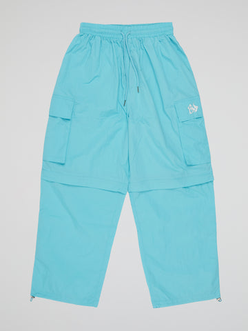 BHYPE LITE SUMMER CONVERTIBLE NEON BLUE TRACK PANTS