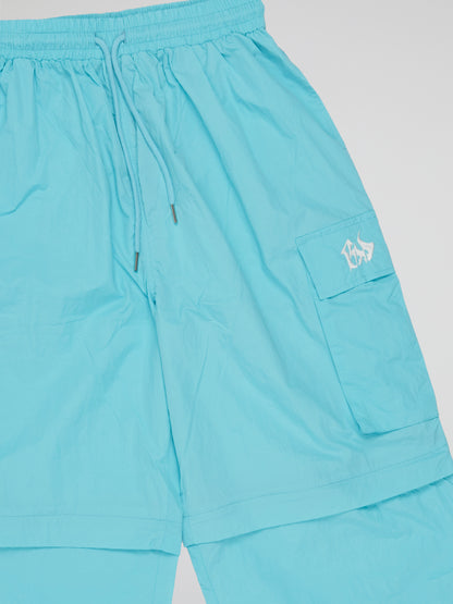 BHYPE LITE SUMMER CONVERTIBLE NEON BLUE TRACK PANTS