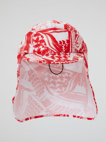 BHYPE SOCIETY EXCLUSIVE RED KEFFIEH DESERT HAT