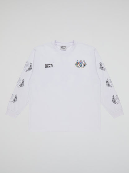 BHYPE SOCIETY VALENTINE'S DAY WHITE LONG SLEEVES