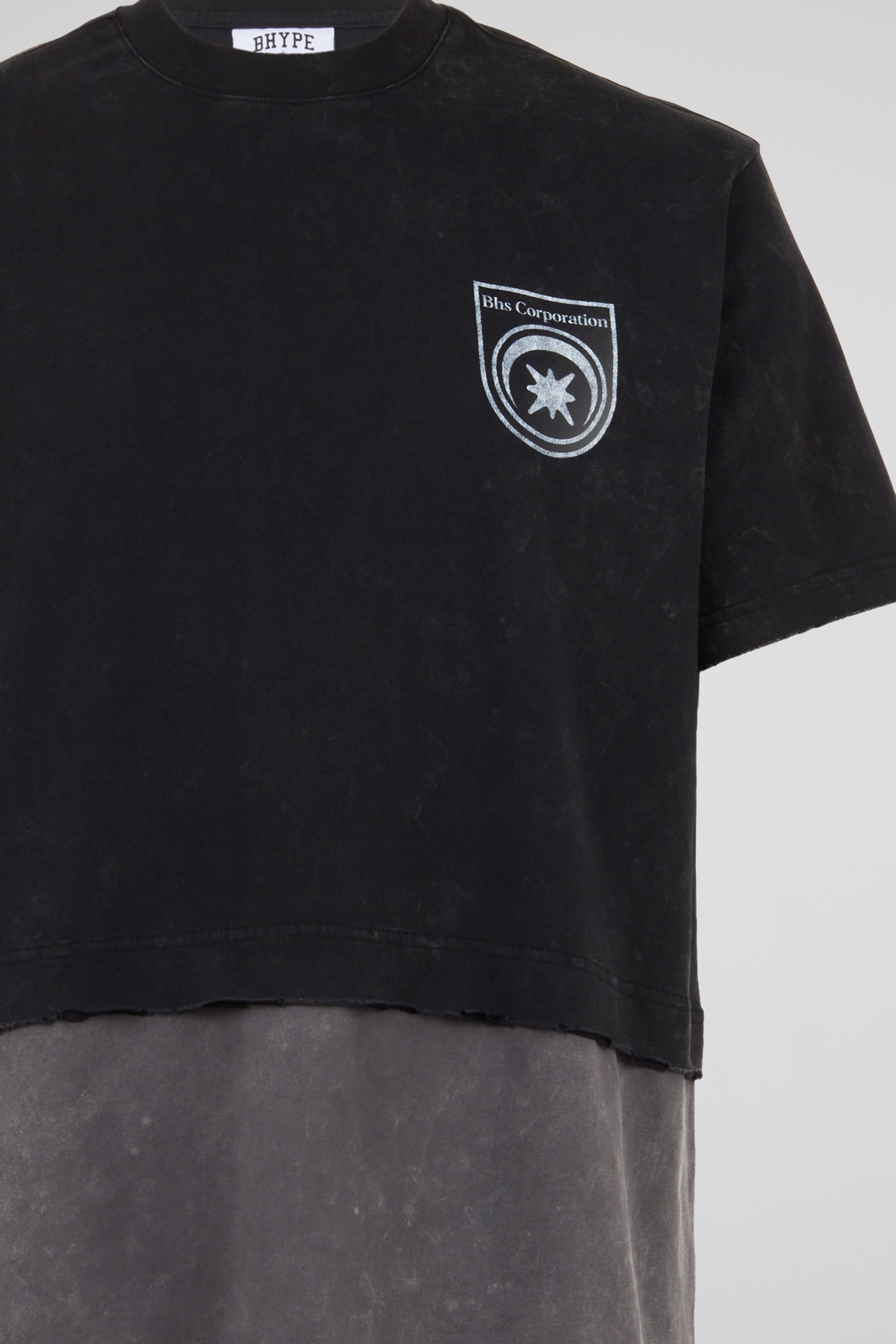 BHYPE SOCIETY - MOON LOGO DOUBLE LAYER OVERSIZE TEE