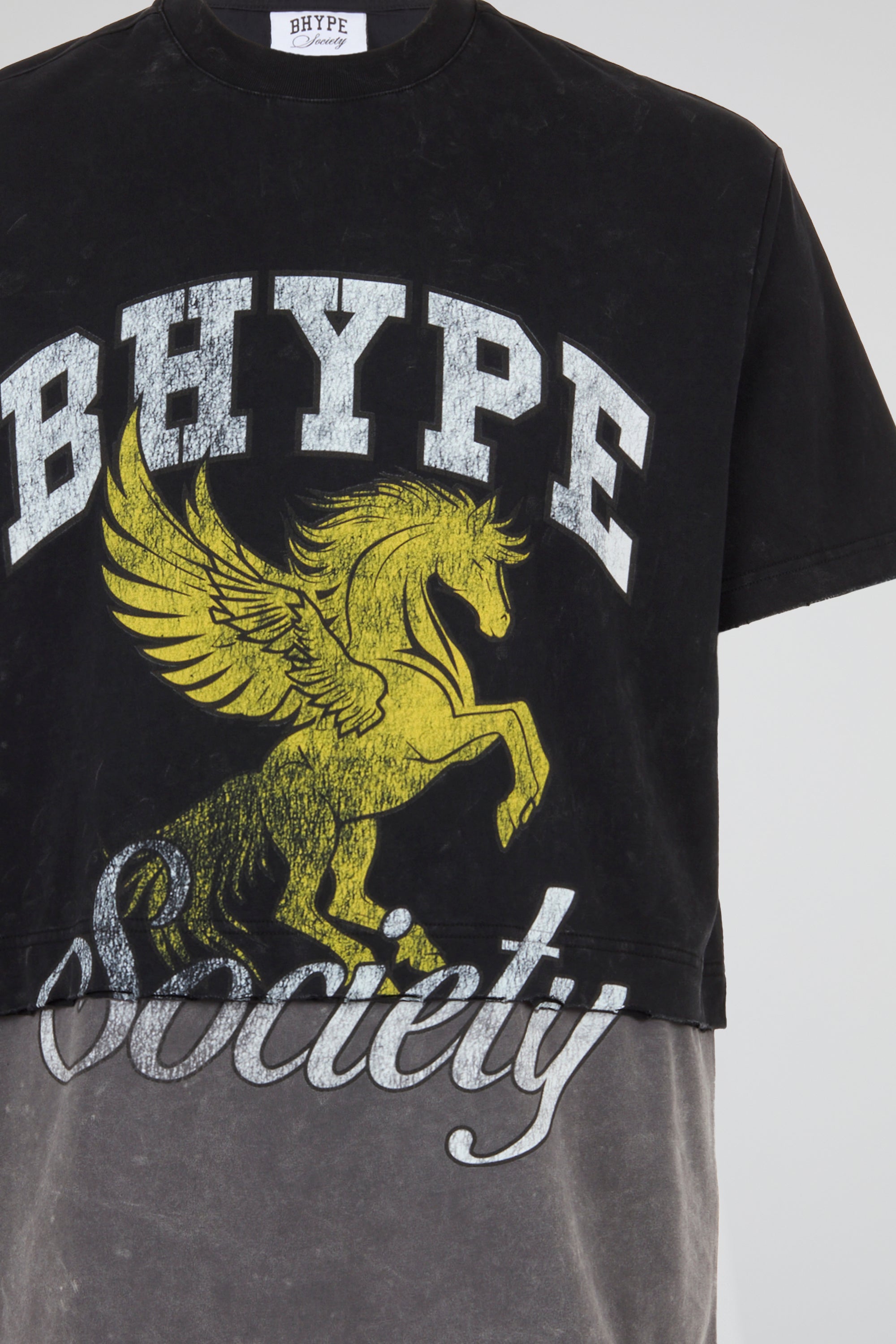 BHYPE SOCIETY - PEGASUS DOUBLE LAYER OVERSIZE TEE