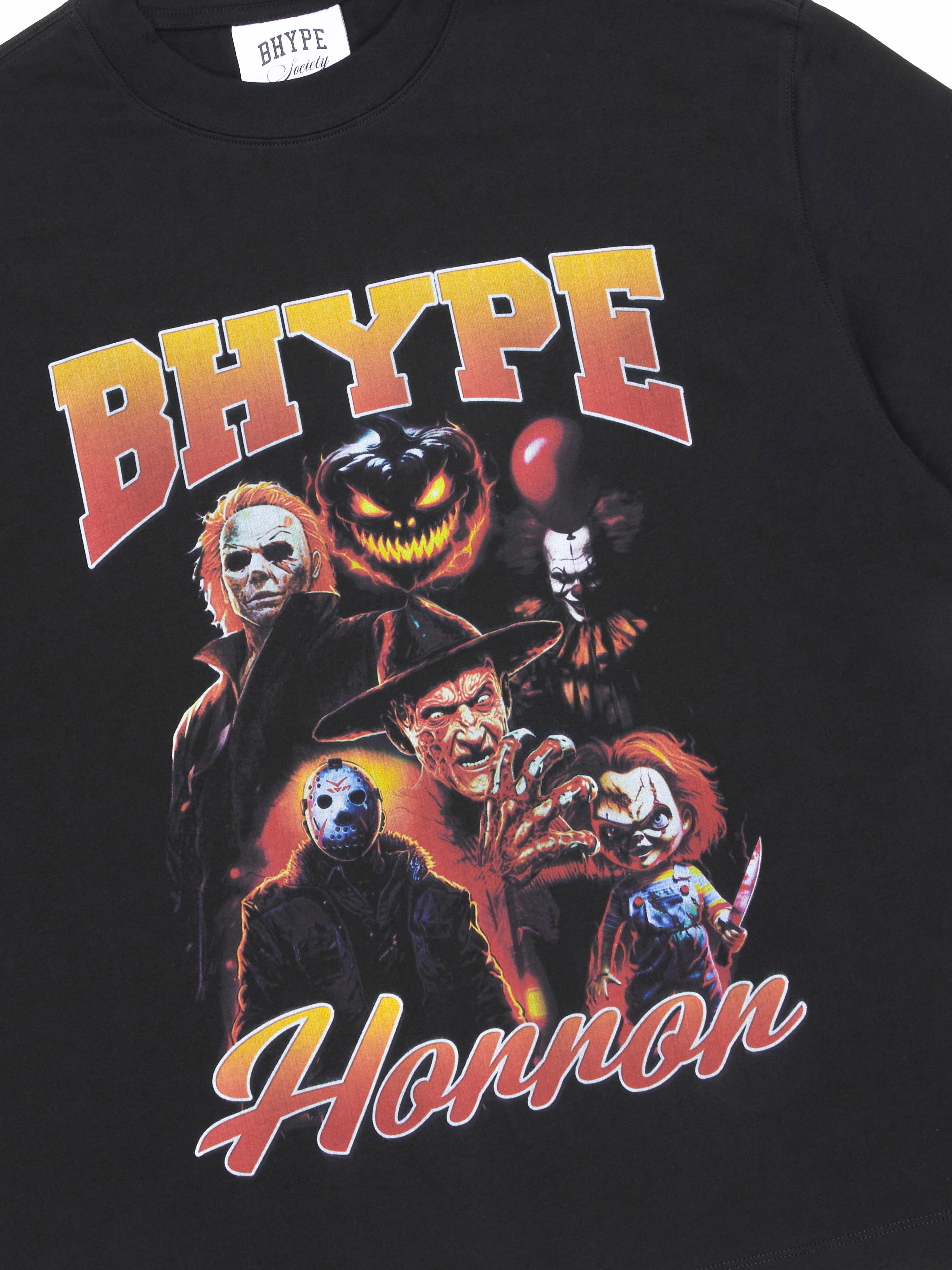 BHYPE SOCIETY BLACK TSHIRT HORROR CLUB