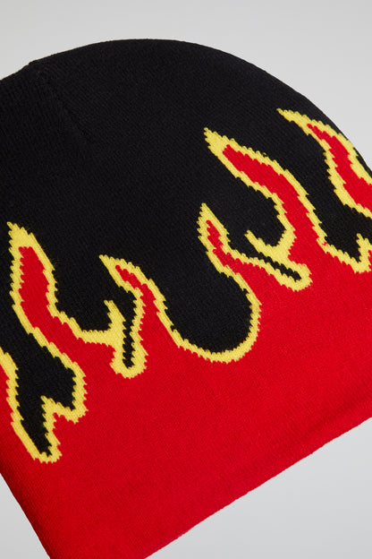 DUMIST KOREA FLAMES BLACK BEANIE