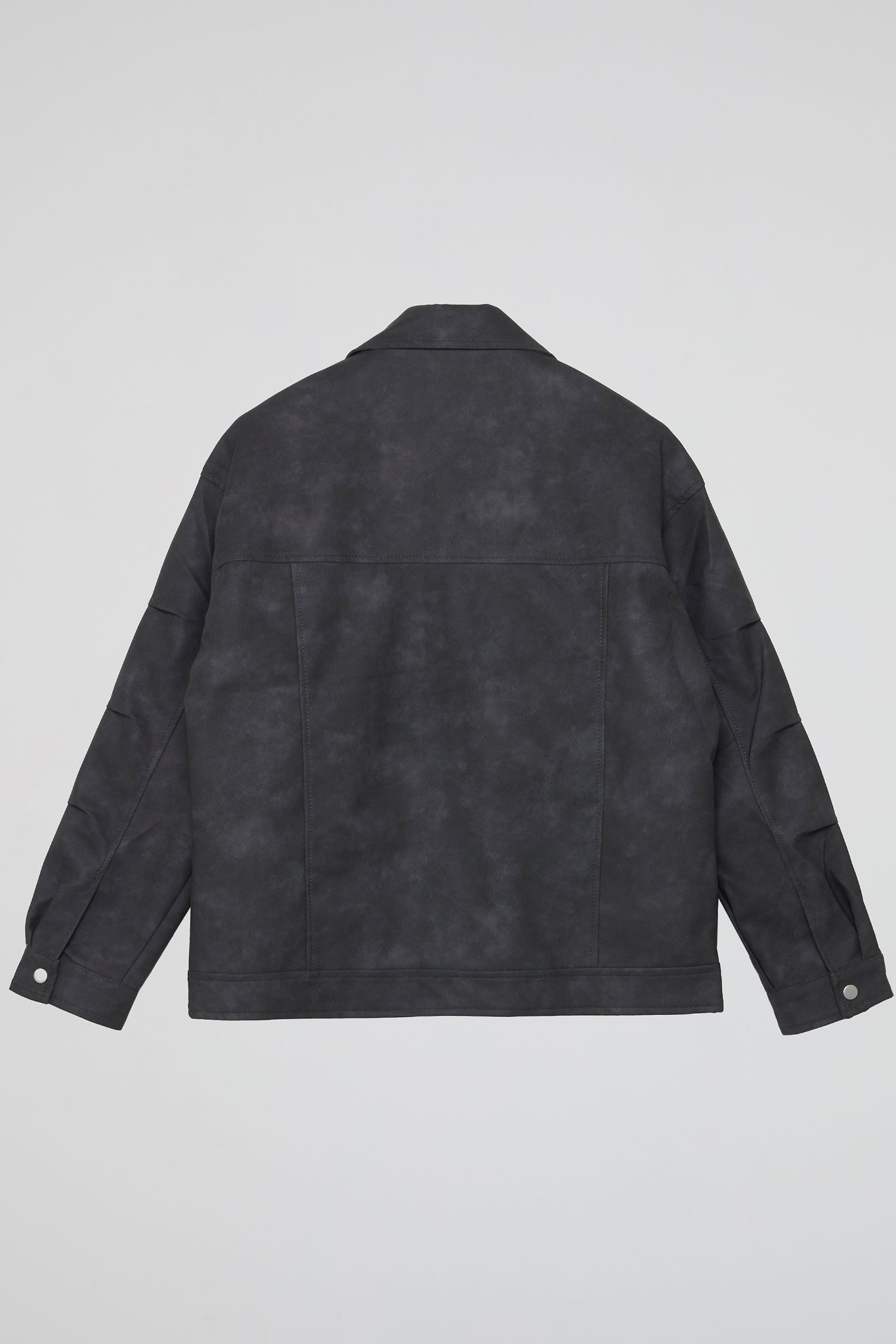 DUMIST KOREA BLACK LEATHER JACKET SHIRT