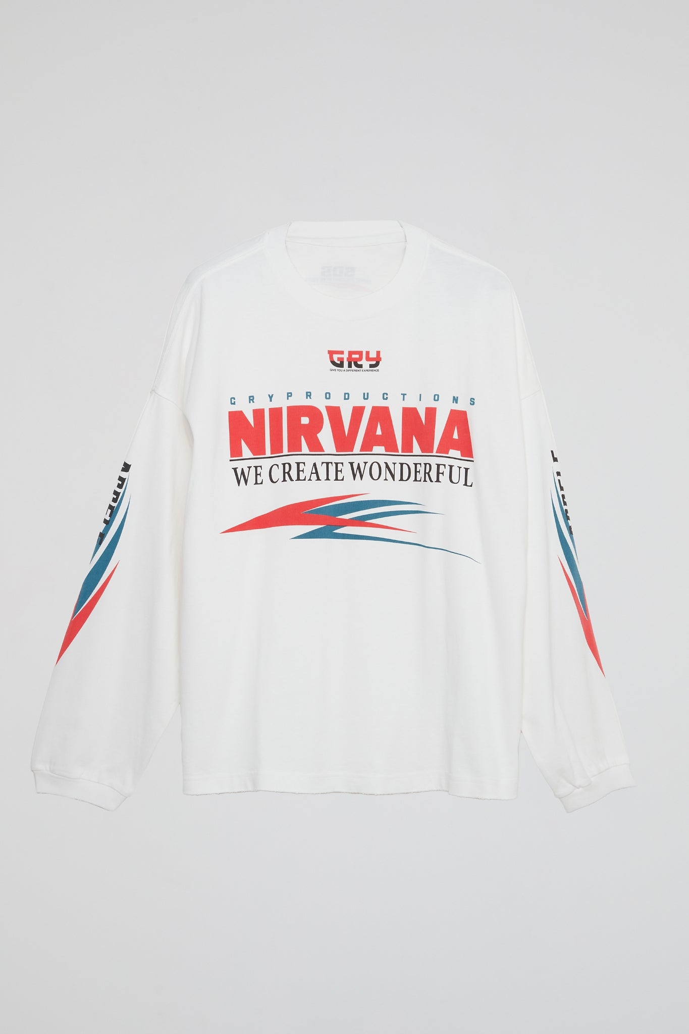 DUMIST KOREA WHITE NIRVANA LONG SLEEVES TSHIRT